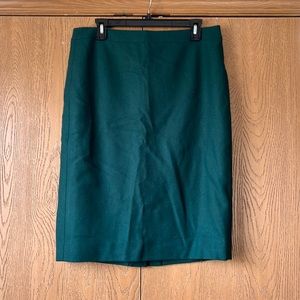 Lovely Dark Green J. Crew The Pencil Skirt